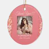 Quinceanera Roos Gold Princess Foto Keramisch Ornament (Links)