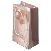 Quinceanera roos goudblush roze ballonnen klein cadeauzakje (Voorkant Gekanteld)