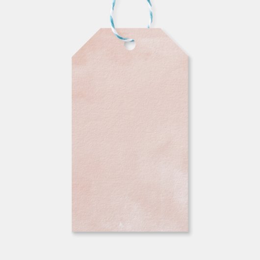 Quinceanera Roos Gouden Blush Gown Roze Bloemen Cadeaulabel (Achterkant)