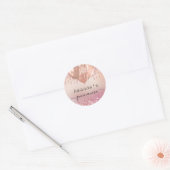 Quinceanera roos gouden blush roze ballonnen naam ronde sticker (Envelop)