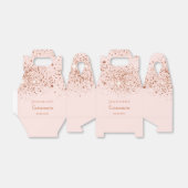 Quinceanera roos gouden blush roze dank u bedankdoosjes (Uitgevouwen)