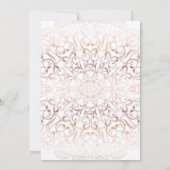 Quinceanera roos gouden folie kant gouden glitter kaart (Achterkant)