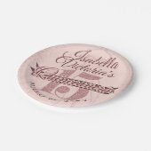 Quinceanera Roos Gouden Glitter Sparkle Papieren Bordje (Gekanteld)