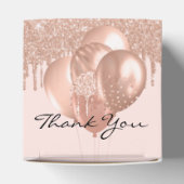 Quinceanera roos gouden roze ballonnen bedankdoosjes (Bovenkant)