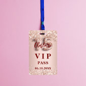 Quinceanera roos gouden vip party pass badge