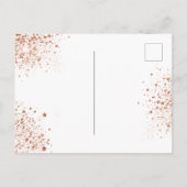 Quinceanera roos gouden witte ballonnen uitnodiging briefkaart (Achterkant)