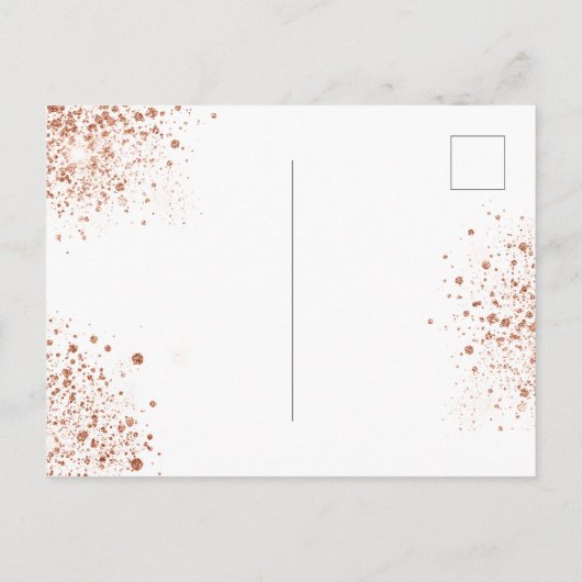 Quinceanera roos gouden witte ballonnen uitnodiging briefkaart (Achterkant)