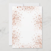 Quinceanera roos gouden witte glitterballonnen kaart (Achterkant)