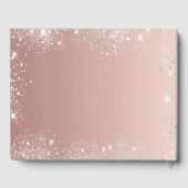 Quinceanera roos gouden witte jurk glitter gastenboek (Achterkant)