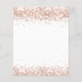 Quinceanera roos gouden witte uitnodiging flyer (Achterkant)