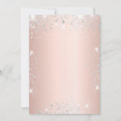 Quinceanera roos gouden zilveren jurk kaart (Achterkant)