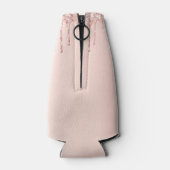 Quinceanera roos goudglitter druppelt monogram flesjeskoeler (Achterkant)