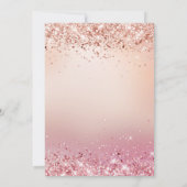 Quinceanera roos goudroze glitterballonglansglanze kaart (Achterkant)