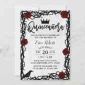 Quinceanera Roos Thorn Elegant Fairy Tale Birthday Kaart (Voorkant)