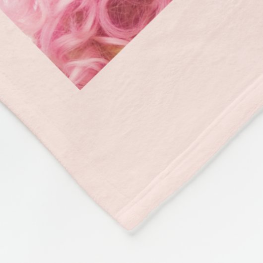 Quinceanera rose gold glitter blush pink photo fleece deken (Hoek)