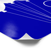 Quinceanera royal blue ballonnen party perfect poster (Hoek)