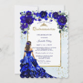 Quinceañera Royal Blue Kaart (Voorkant)