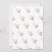 Quinceanera Royal Blue Rozen Mass & Receptie Kaart (Achterkant)