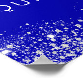 Quinceanera royal blue Silgliter Welkom Poster (Hoek)