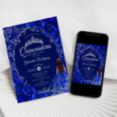 Quinceanera Royal Blue Silver Kaart