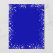 Quinceanera royal blue Silver-uitnodiging Flyer (Achterkant)