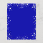 Quinceanera royal blue Silver-uitnodiging Flyer (Achterkant)