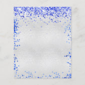 Quinceanera royal blue Silver-uitnodiging Flyer (Achterkant)