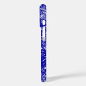 Quinceanera royal blue zilverglitter tiara name Case-Mate iPhone case (Achterkant / Links)