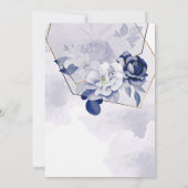 Quinceañera royal navy blue elegant fancy Tiara Kaart (Achterkant)