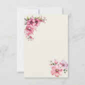 Quinceanera roze bedankkaart (Achterkant)