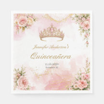 Quinceañera roze blozen en bloemen