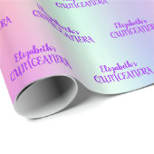 Quinceanera roze glitter roos goudwinning cadeaupapier (Rol Hoek)