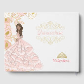 Quinceanera Roze Goud Bloemen Botanisch Gastenboek (Achterkant)
