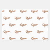 Quinceanera roze goud witte quince ballon script inpakpapier vel (Voorkant)