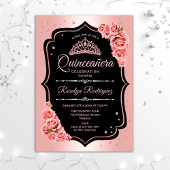 Quinceanera - Roze Goud Zwart Kaart