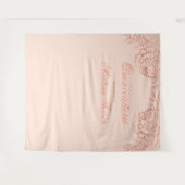 Quinceanera Roze Gouden Foto Booth Achtergrond Wandkleed (Voorkant (horizontaal))