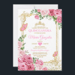 Quinceañera Roze Gouden Kroon Vlinder 15 Anos Kaart<br><div class="desc">Roze Quinceañera Gouden Kroon Mexicaanse Vlinder Uitnodiging Mis Quince 15 Anos,  16e Verjaardag, </div>