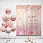 Quinceanera roze gouden roze glitters ballet schoe wandkleed