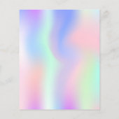 Quinceanera roze holografische jurk flyer (Achterkant)