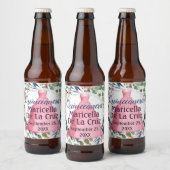 Quinceanera Roze Jurk Bier Etiket (Flessen)