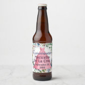 Quinceanera Roze Jurk Bier Etiket (Voorkant)