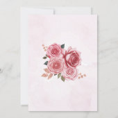 Quinceanera Roze Jurk Floral Butterfly Kaart (Achterkant)