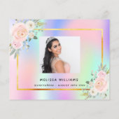 Quinceanera roze paarse fotoregenboog bedankt (Achterkant)