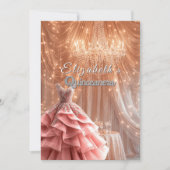 Quinceanera  Roze Pijl Kroonluchter Kroon Kaart (Voorkant)