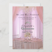 Quinceanera  Roze Pijl Kroonluchter Kroon Kaart (Achterkant)