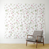 Quinceanera Roze Roos Verjaardag Wandkleed (In Situ (horizontaal))