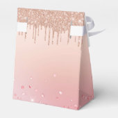 Quinceanera roze roze roze goudballonnen bedankt bedankdoosjes (Achterkant)