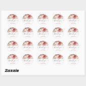 Quinceanera Roze Rozen Bloemrijke Rustieke Botanis Ronde Sticker (Vel)