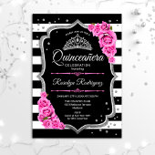 Quinceanera - Roze Silver Black Kaart