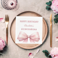 Quinceanera roze strik witte luncheon